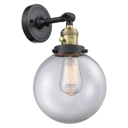 INNOVATIONS LIGHTING One Light Sconce With A High-Low-Off" Switch." 203SW-BAB-G202-8